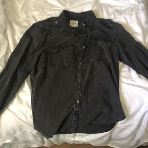 amercian eagle black button down